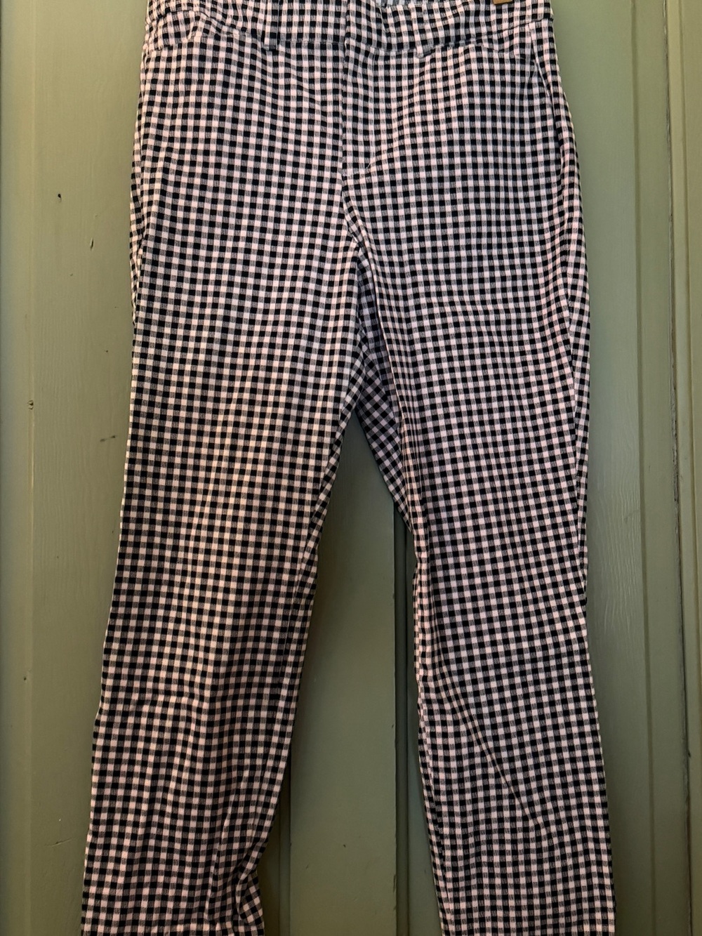 Old Navy Black & White Gingham Cropped Ankle Pants